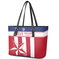 Custom Liberia Football Leather Tote Bag Go Lone Stars