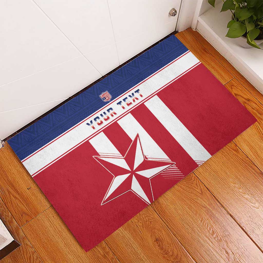 Custom Liberia Football Rubber Doormat Go Lone Stars