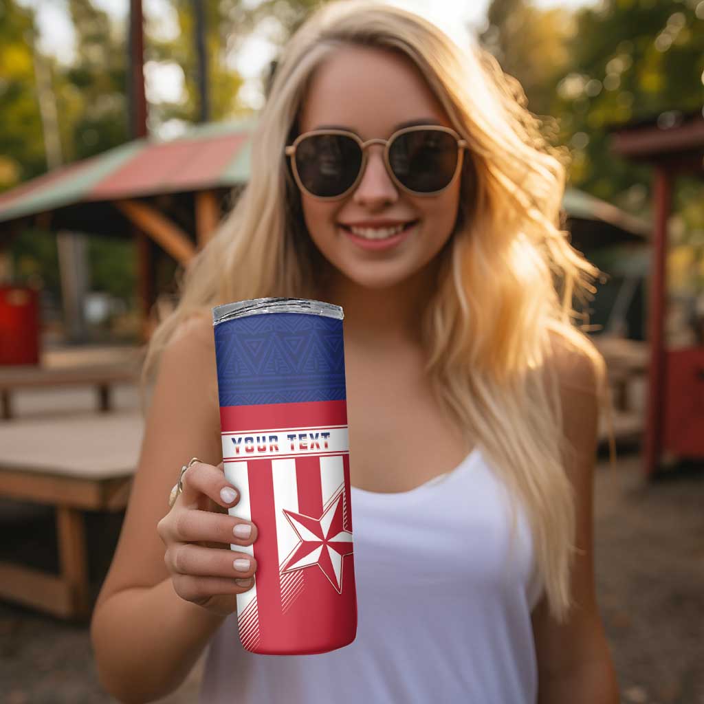 Custom Liberia Football Skinny Tumbler Go Lone Stars