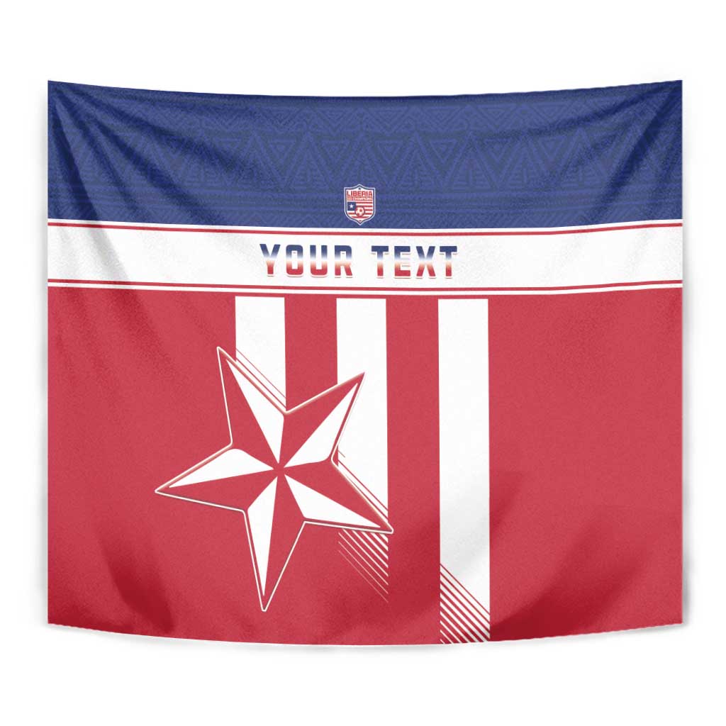 Custom Liberia Football Tapestry Go Lone Stars