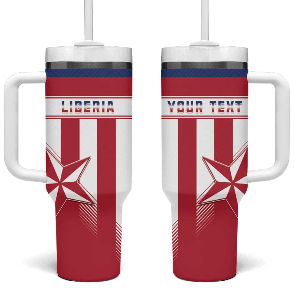 Custom Liberia Football Tumbler With Handle Go Lone Stars
