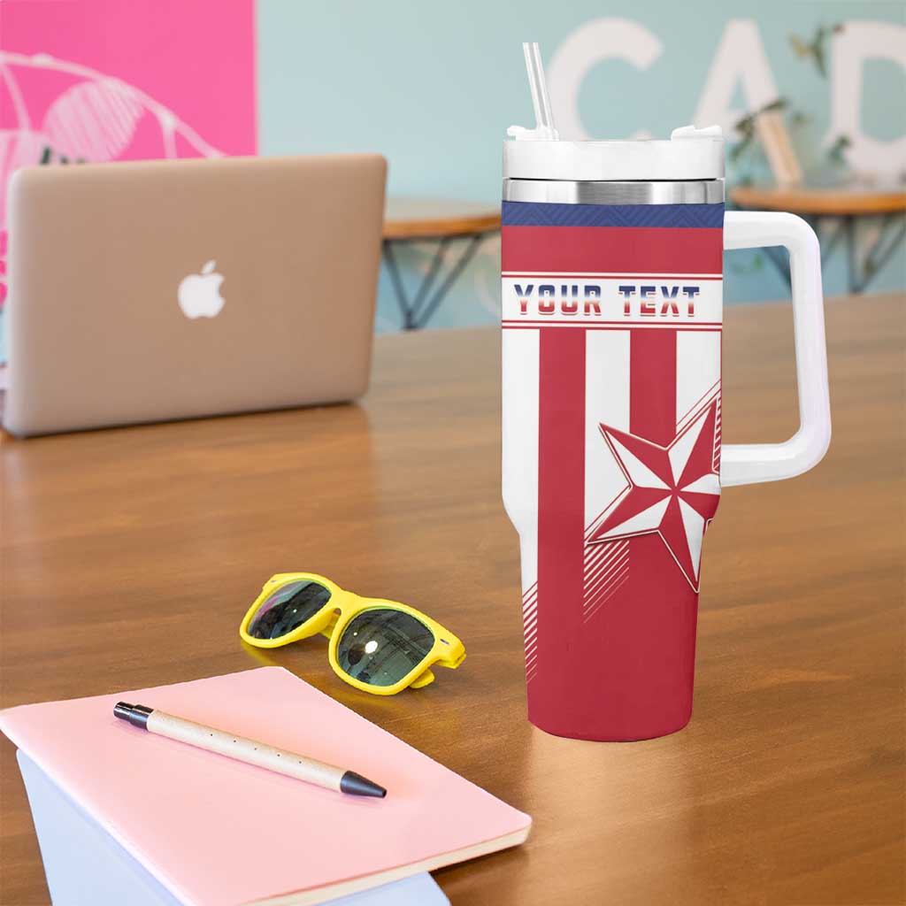 Custom Liberia Football Tumbler With Handle Go Lone Stars