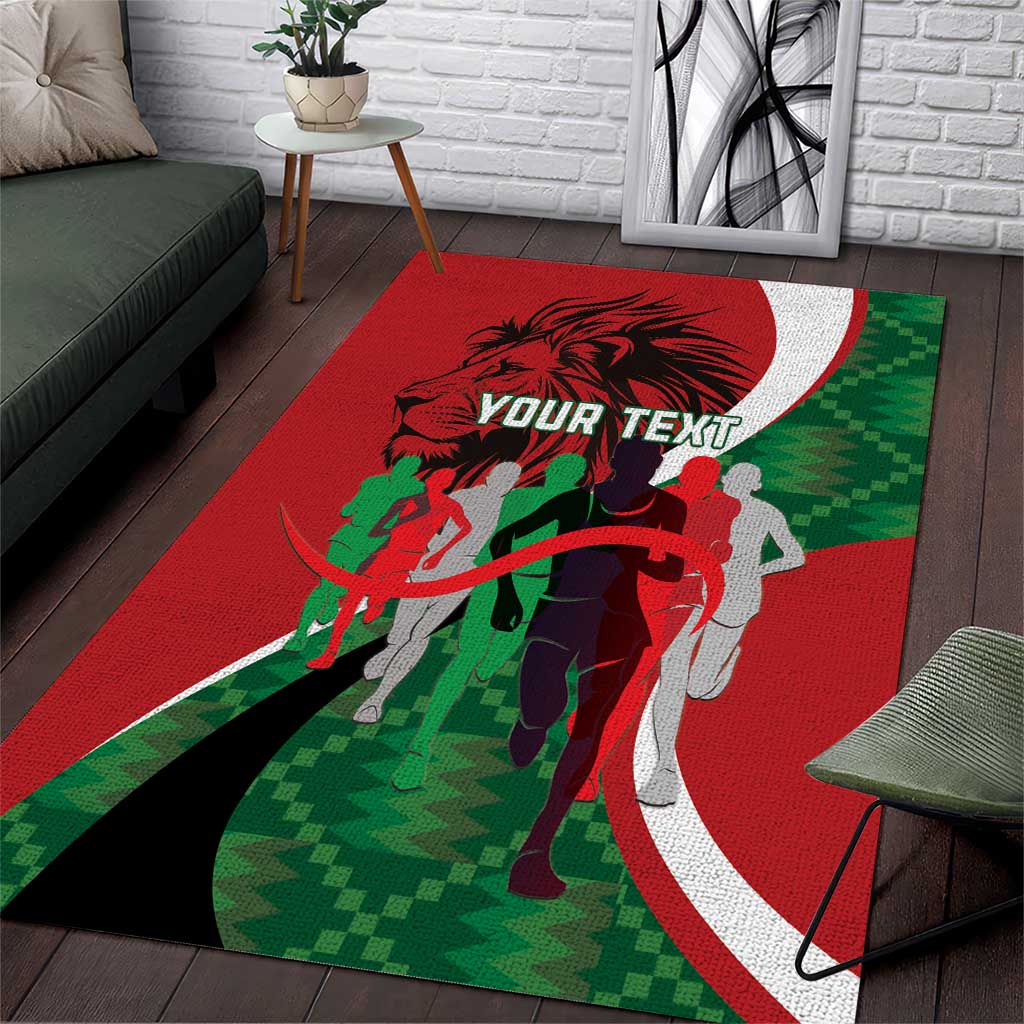 Personalised Athletics Kenya Area Rug We Are Champions