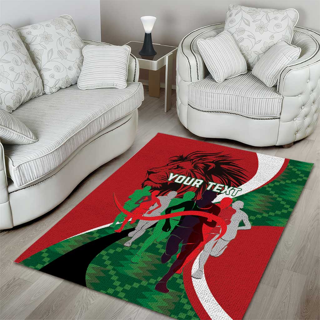 Personalised Athletics Kenya Area Rug We Are Champions