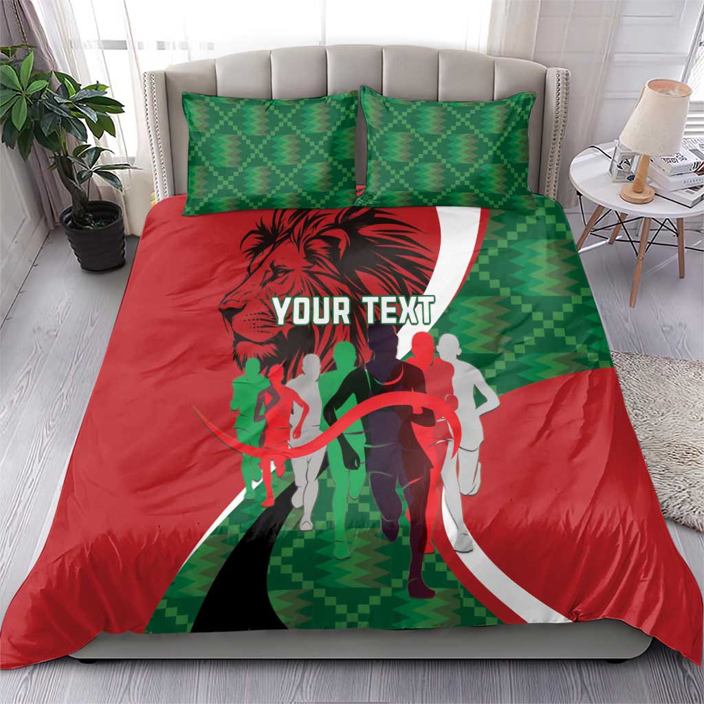 Personalised Athletics Kenya Bedding Set We Are Champions