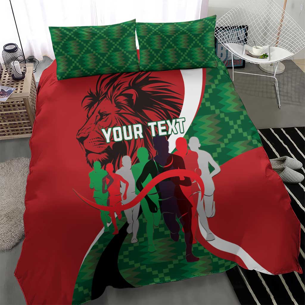 Personalised Athletics Kenya Bedding Set We Are Champions