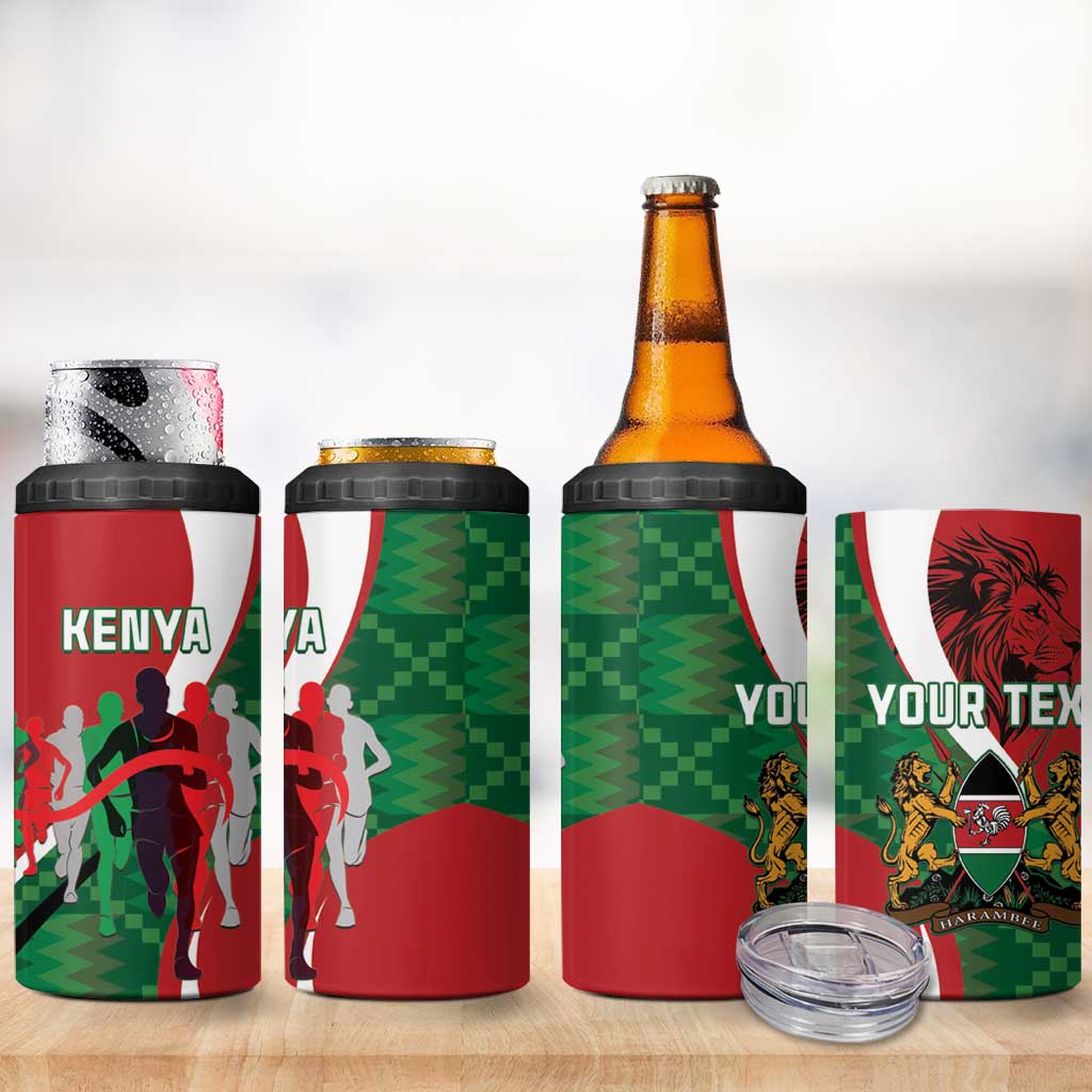 Personalised Athletics Kenya 4 in 1 Can Cooler Tumbler We Are Champions