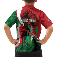 Personalised Athletics Kenya Family Matching Puletasi and Hawaiian Shirt We Are Champions
