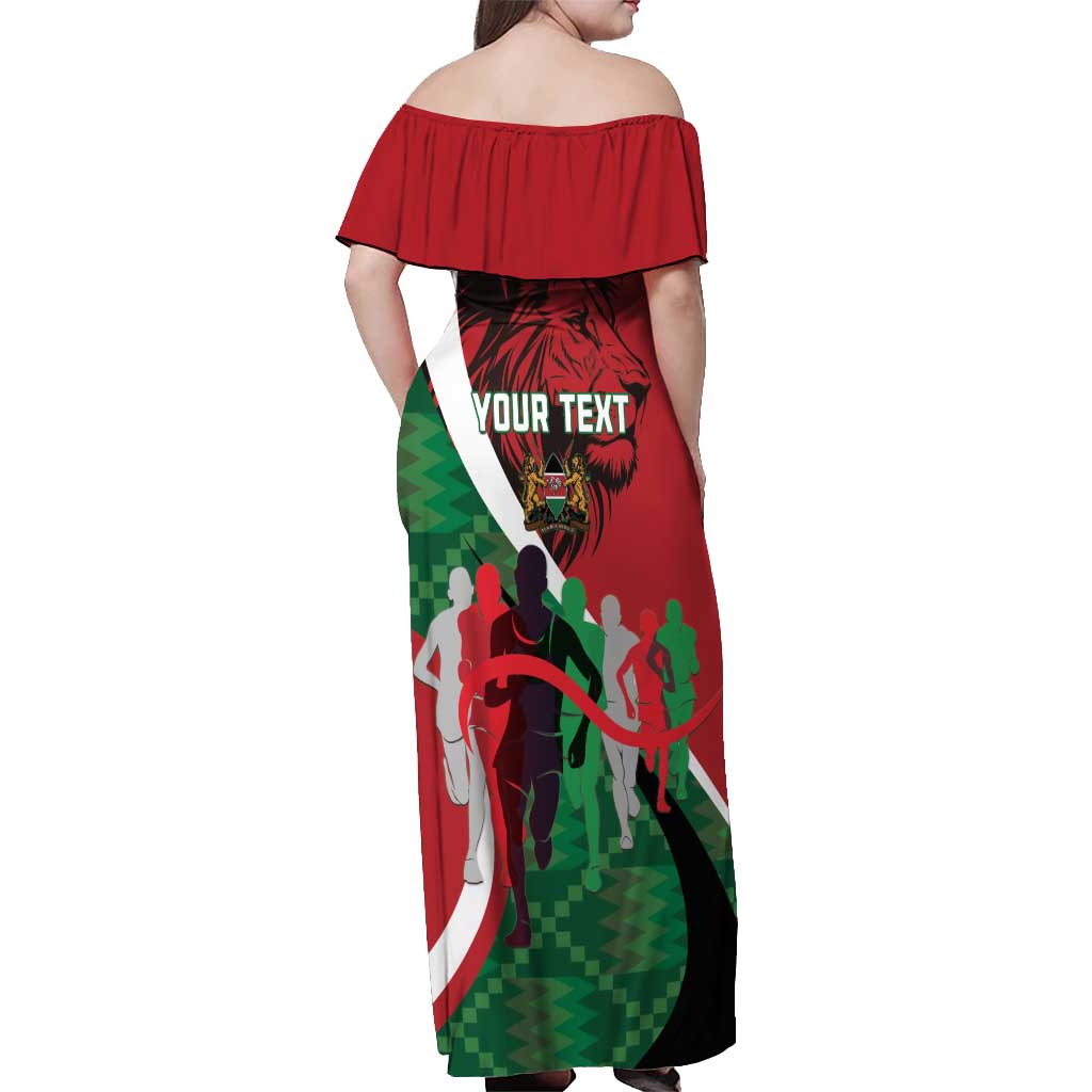 Personalised Athletics Kenya Off Shoulder Maxi Dress We Are Champions