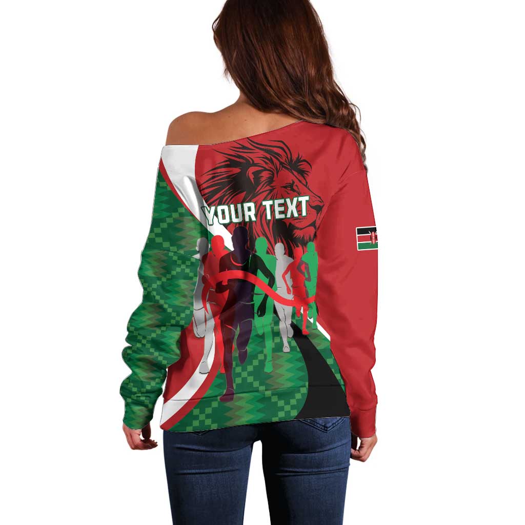 Personalised Athletics Kenya Off Shoulder Sweater We Are Champions