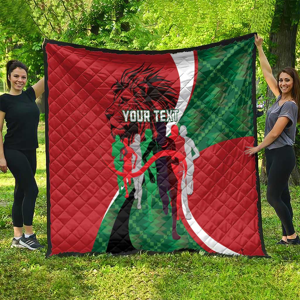 Personalised Athletics Kenya Quilt We Are Champions