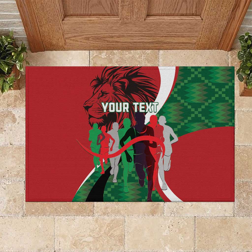Personalised Athletics Kenya Rubber Doormat We Are Champions