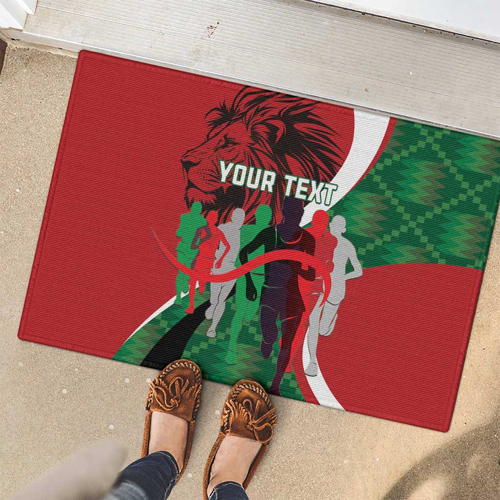 Personalised Athletics Kenya Rubber Doormat We Are Champions