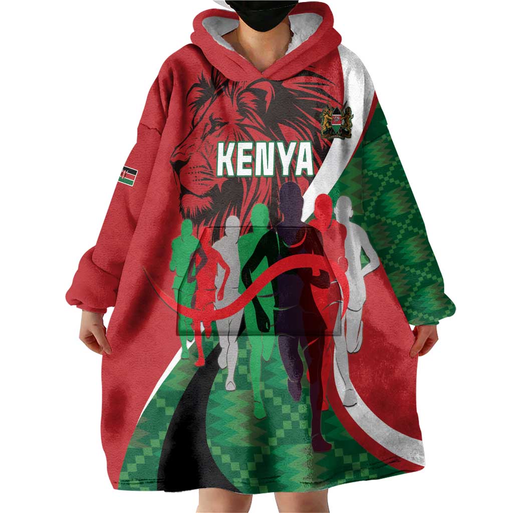 Personalised Athletics Kenya Wearable Blanket Hoodie We Are Champions