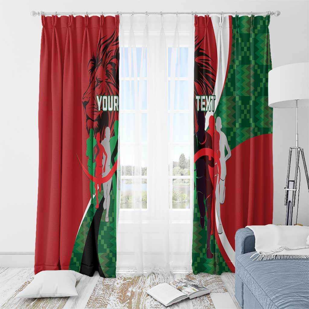 Personalised Athletics Kenya Window Curtain We Are Champions