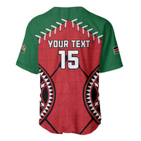 Custom Kenya Rugby Baseball Jersey Lion Mascot African Pattern