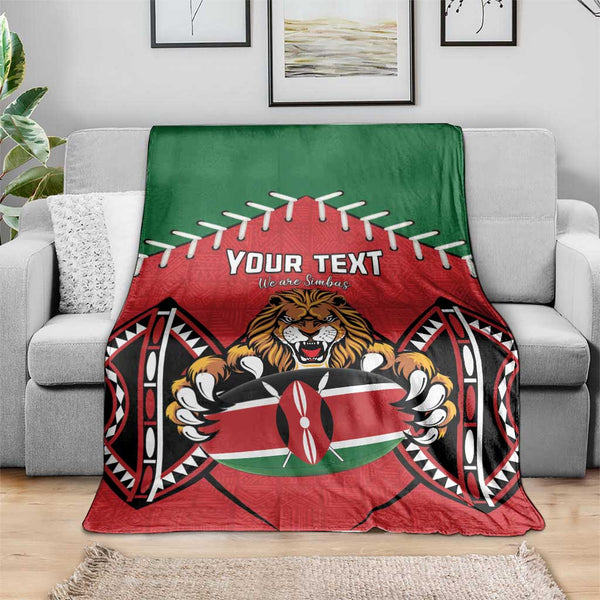 Custom Cricket Africa Kenya Quilt Green Lion Head with Kenyan Pattern LT9