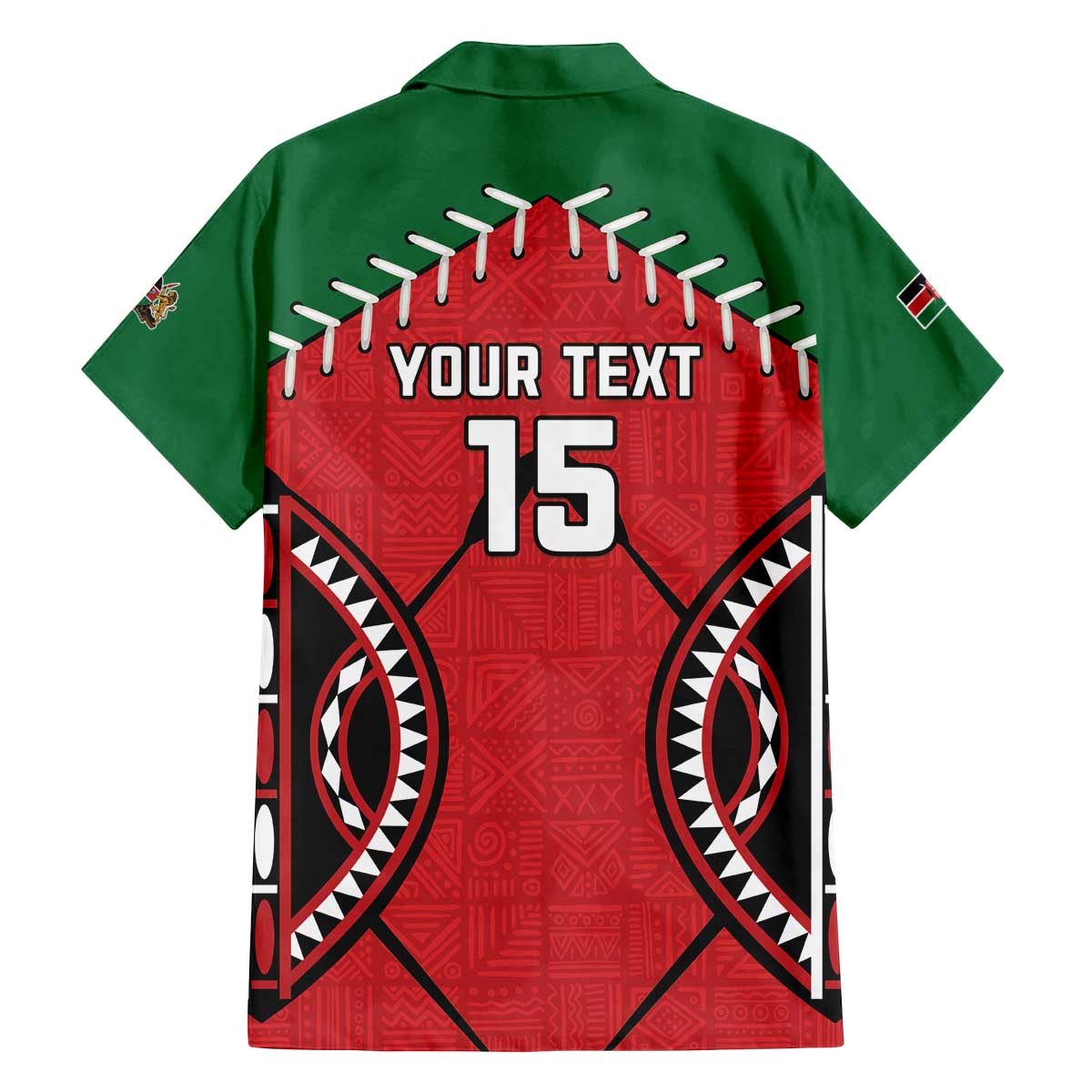 Custom Kenya Rugby Family Matching Off The Shoulder Long Sleeve Dress and Hawaiian Shirt Lion Mascot African Pattern