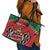 Custom Kenya Rugby Leather Tote Bag Lion Mascot African Pattern