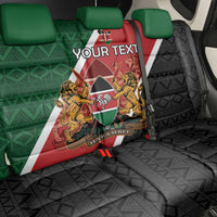 Personalised Kenya Back Car Seat Cover Coat Of Arms Mix Flag Style