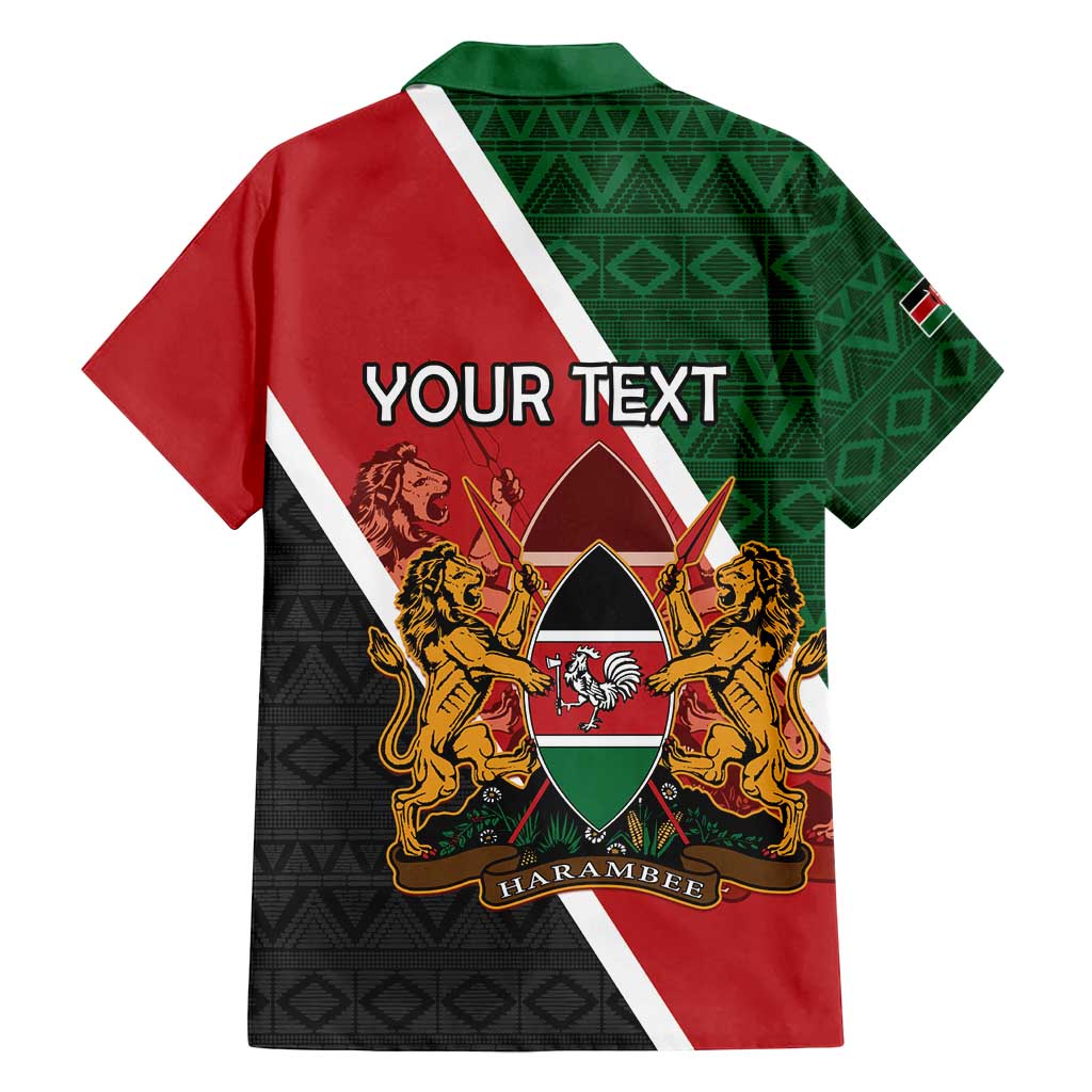 Personalised Kenya Family Matching Off Shoulder Maxi Dress and Hawaiian Shirt Coat Of Arms Mix Flag Style