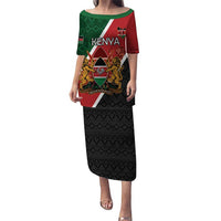 Personalised Kenya Puletasi Coat Of Arms Mix Flag Style