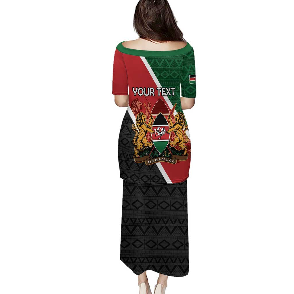Personalised Kenya Puletasi Coat Of Arms Mix Flag Style