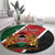 Personalised Kenya Round Carpet Coat Of Arms Mix Flag Style