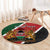 Personalised Kenya Round Carpet Coat Of Arms Mix Flag Style