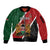Personalised Kenya Sleeve Zip Bomber Jacket Coat Of Arms Mix Flag Style