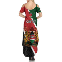 Personalised Kenya Summer Maxi Dress Coat Of Arms Mix Flag Style