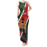Personalised Kenya Tank Maxi Dress Coat Of Arms Mix Flag Style
