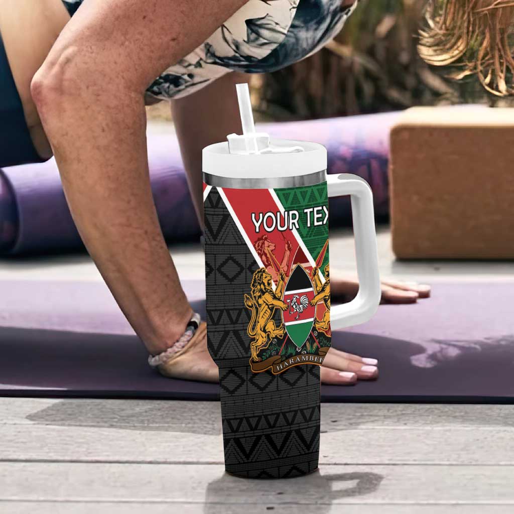 Personalised Kenya Tumbler With Handle Coat Of Arms Mix Flag Style