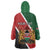 Personalised Kenya Wearable Blanket Hoodie Coat Of Arms Mix Flag Style