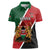 Personalised Kenya Women Polo Shirt Coat Of Arms Mix Flag Style