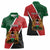 Personalised Kenya Women Polo Shirt Coat Of Arms Mix Flag Style