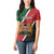 Personalised Kenya Women Polo Shirt Coat Of Arms Mix Flag Style