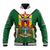 Personalised Zimbabwe Independence Day Baseball Jacket Gloriosa Flower - Flag Style