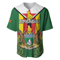 Personalised Zimbabwe Independence Day Baseball Jersey Gloriosa Flower - Flag Style