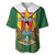 Personalised Zimbabwe Independence Day Baseball Jersey Gloriosa Flower - Flag Style