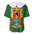 Personalised Zimbabwe Independence Day Baseball Jersey Gloriosa Flower - Flag Style