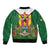 Personalised Zimbabwe Independence Day Bomber Jacket Gloriosa Flower - Flag Style