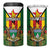 Personalised Zimbabwe Independence Day 4 in 1 Can Cooler Tumbler Gloriosa Flower - Flag Style