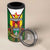Personalised Zimbabwe Independence Day 4 in 1 Can Cooler Tumbler Gloriosa Flower - Flag Style