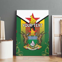 Personalised Zimbabwe Independence Day Canvas Wall Art Gloriosa Flower - Flag Style