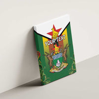 Personalised Zimbabwe Independence Day Canvas Wall Art Gloriosa Flower - Flag Style