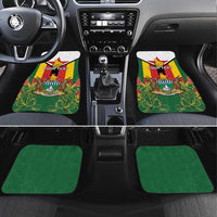 Personalised Zimbabwe Independence Day Car Mats Gloriosa Flower - Flag Style