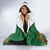 Personalised Zimbabwe Independence Day Hooded Blanket Gloriosa Flower - Flag Style