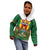 Personalised Zimbabwe Independence Day Kid Hoodie Gloriosa Flower - Flag Style