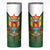 Personalised Zimbabwe Independence Day Skinny Tumbler Gloriosa Flower - Flag Style